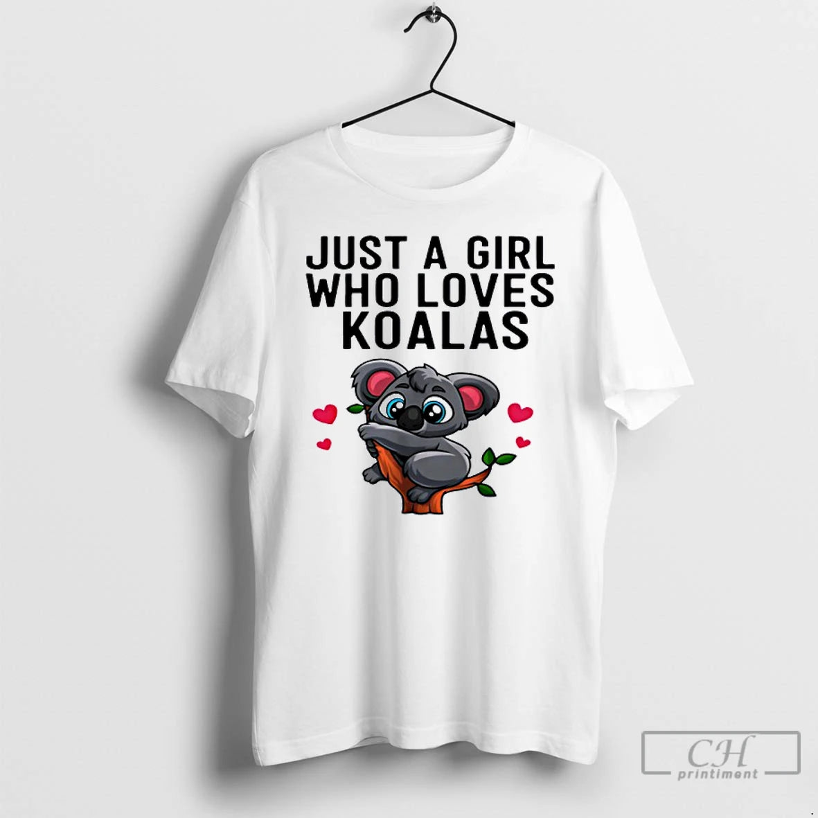 Classic Just A Girl Who Loves Koalas T Shirts Hoodie, Sweatshirt | InkNestWear.com