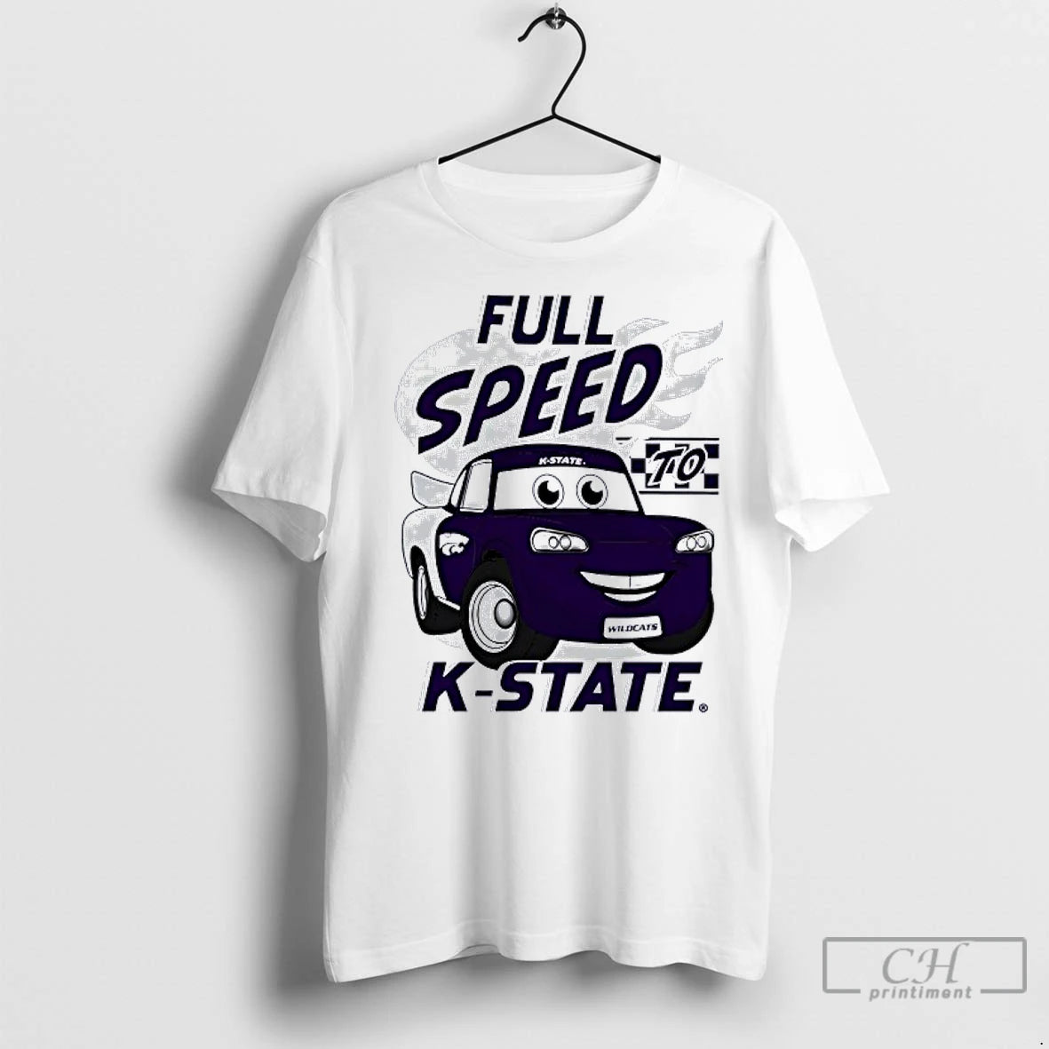 Classic K State Wildcats Full Speed Racing Style Lightning Mcqueen T-Shirts, Hoodie, Sweatshirt | InkNestWear.com