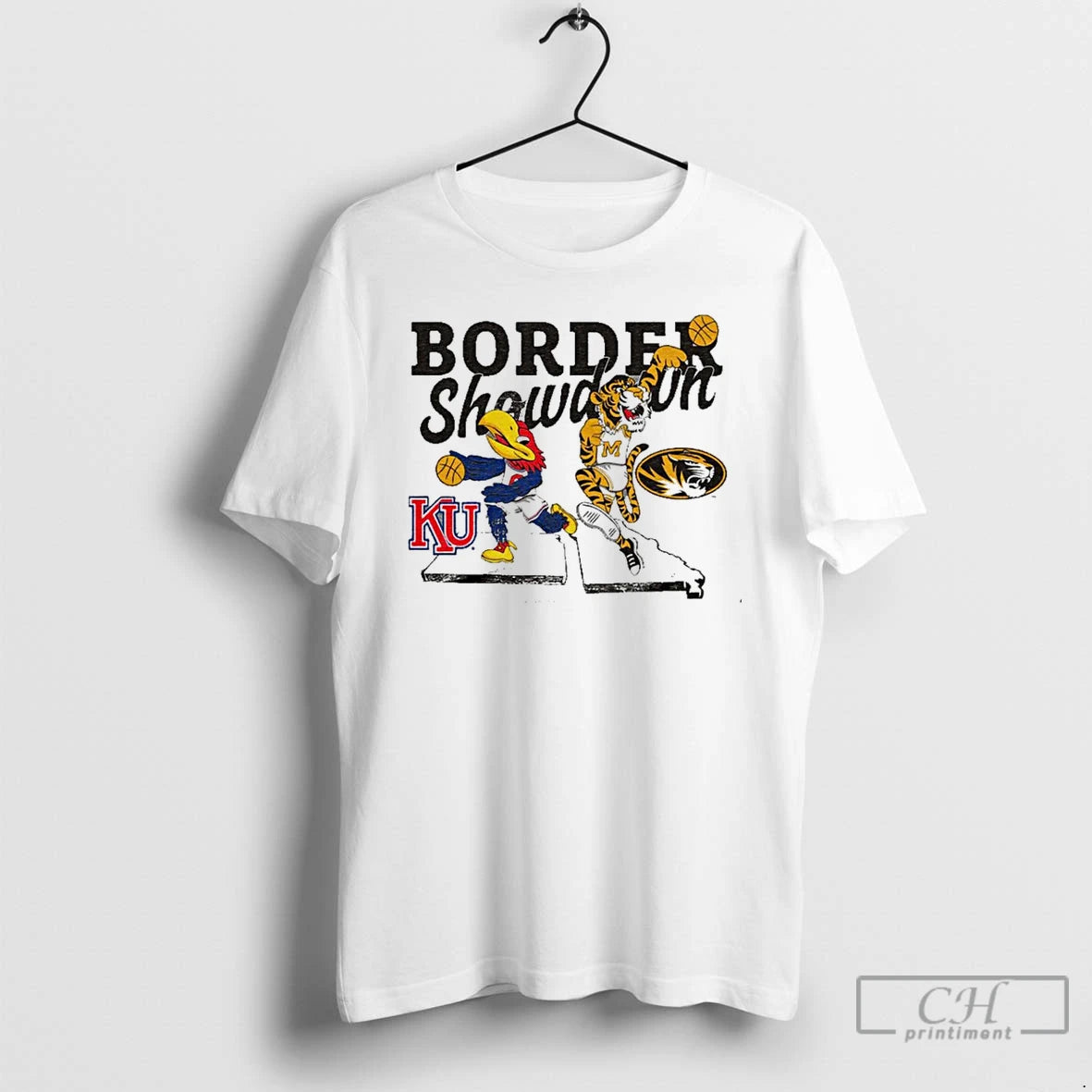 Classic Kansas Jayhawks Vs Missouri Tigers 2025 Border Showdown Mascot T-Shirts, Hoodie, Sweatshirt | InkNestWear.com