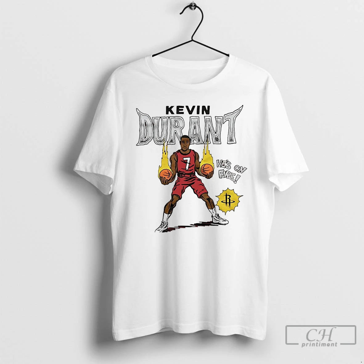 Classic Kevin Durant Hes On Fire Houston Rockets T Shirts Hoodie, Sweatshirt | InkNestWear.com