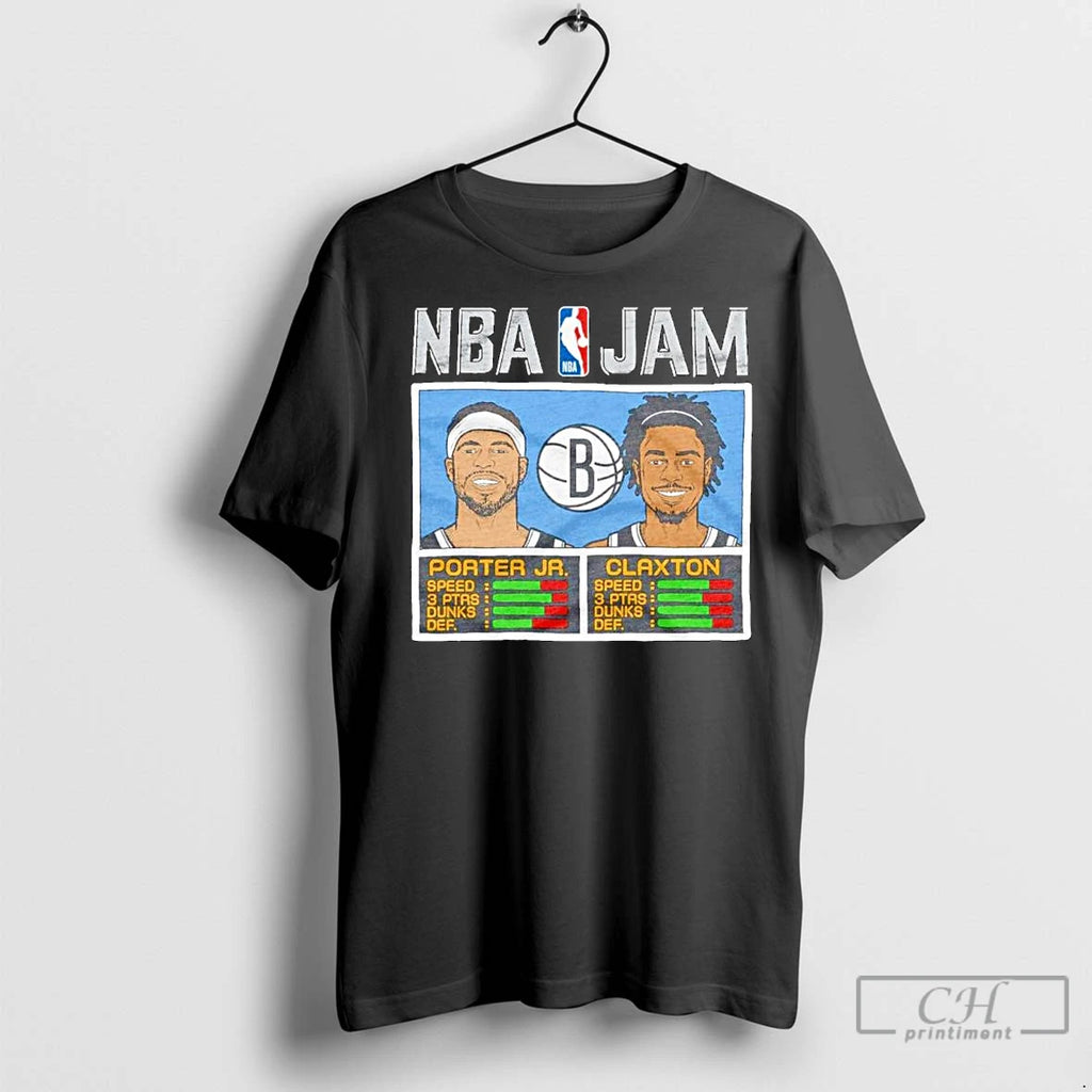 Classic Kevin Porter Jr And Nic Claxton Brooklyn Nets Nba Jam Ornaments T-Shirts, Hoodie, Sweatshirt | InkNestWear.com