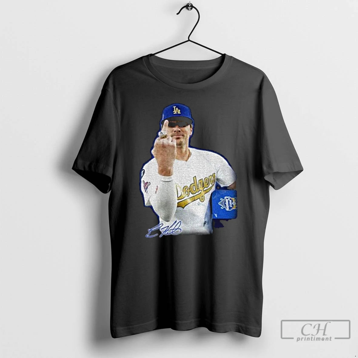 Classic Kike Hernandez Middle Finger Meme Signature Dodgers Champion T Shirts Hoodie, Sweatshirt | InkNestWear.com