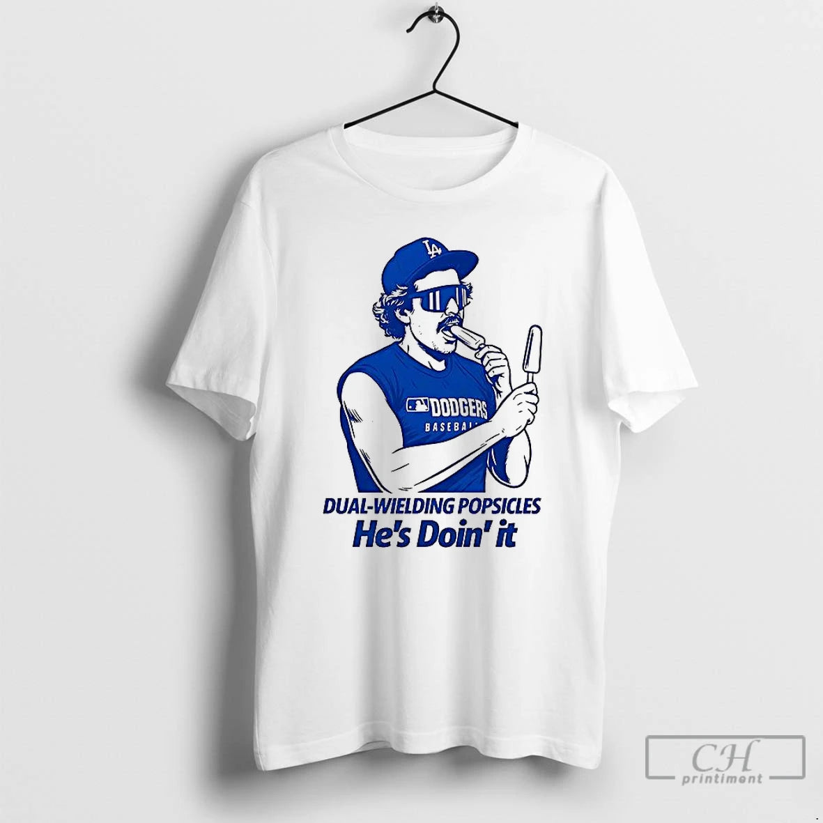 Classic Kike Hernandez Dual Wielding Popsicles Hes Doin T-Shirts, Hoodie, Sweatshirt