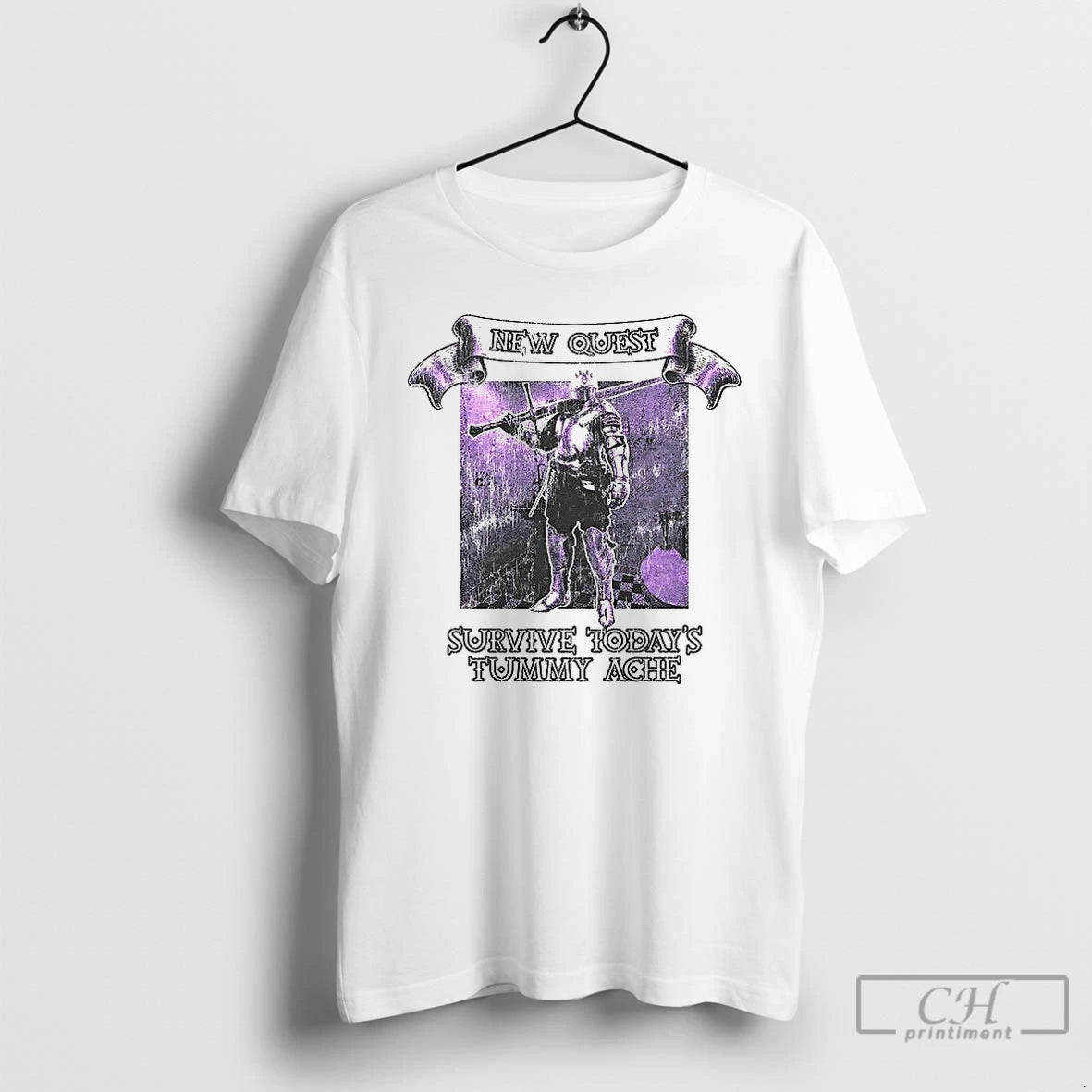 Classic Knight New Quest Survive Tummy Ache T Shirts Hoodie, Sweatshirt | InkNestWear.com