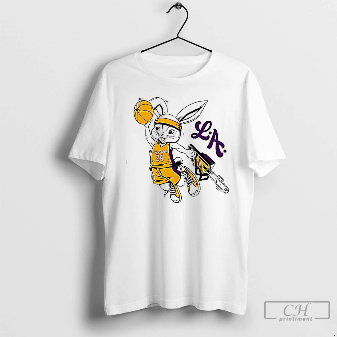 Classic Kobe Bryant Los Angeles Lakers Purple Gold Dunk Cartoon T-Shirts, Hoodie, Sweatshirt | InkNestWear.com