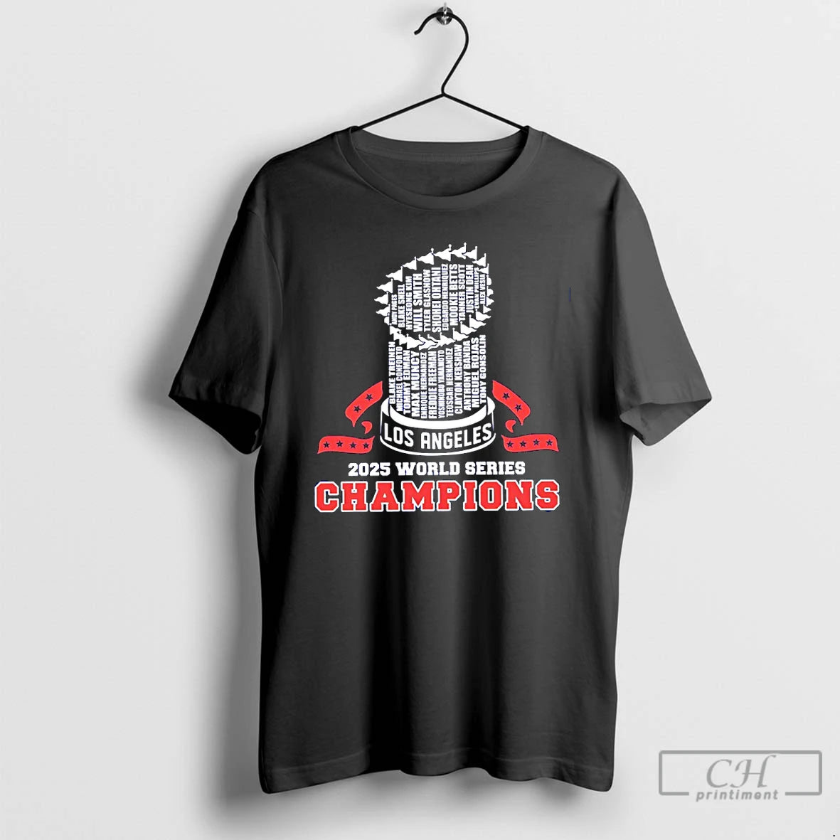 Classic La Baseball Champions Player Name Trophy T Shirts Hoodie, Sweatshirt | InkNestWear.com