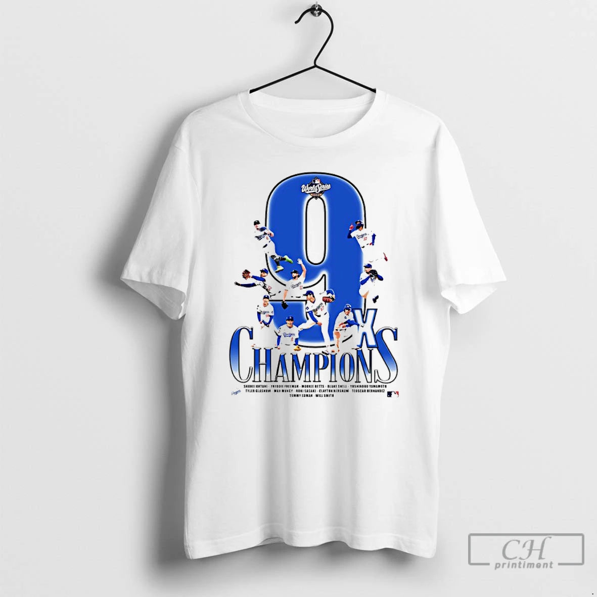 Classic La Dodgers 2025 World Series Champions 9x Time Player Name T Shirts Hoodie, Sweatshirt | InkNestWear.com
