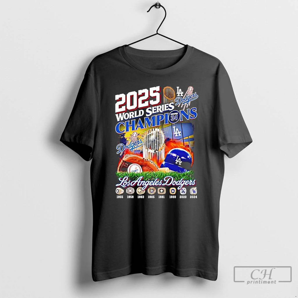 Classic La Dodgers 2025 World Series Champions Trophy Helmet T Shirts Hoodie, Sweatshirt | InkNestWear.com