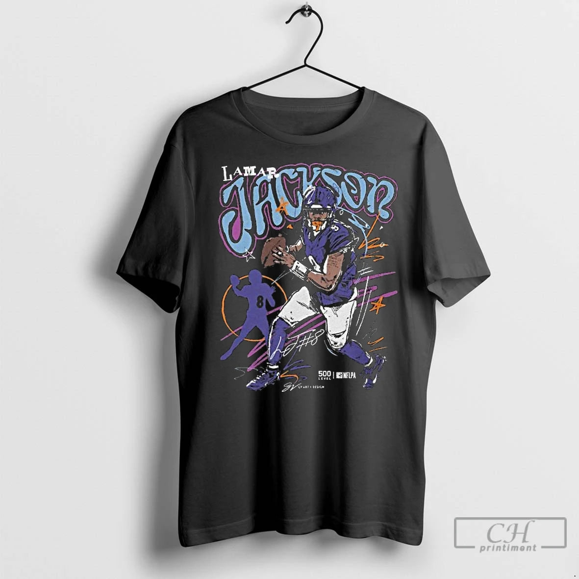 Classic Lamar Jackson Baltimore Scribble Signature Long Sleve T-Shirts, Hoodie, Sweatshirt | InkNestWear.com