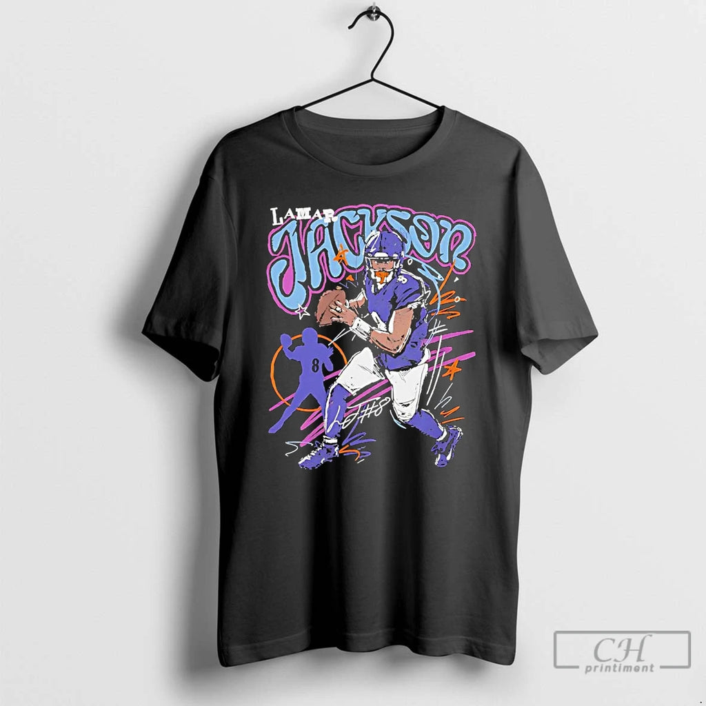 Classic Lamar Jackson Scribble Baltimore Ravens T Shirts Hoodie, Sweatshirt | InkNestWear.com