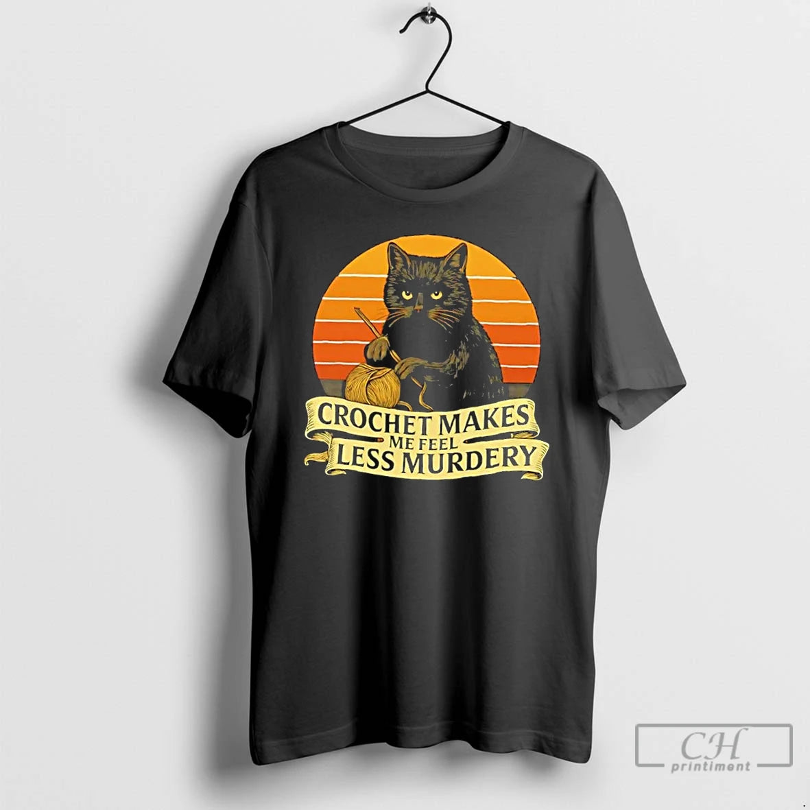 Classic Less Murdery Crochet Cat Vintage T-Shirts, Hoodie, Sweatshirt | InkNestWear.com