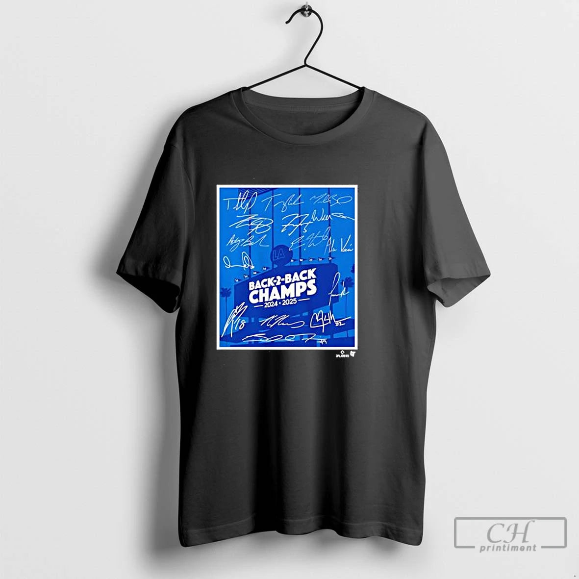 Classic Los Angeles Baseball Back To Back Champs Signatures T Shirts Hoodie, Sweatshirt | InkNestWear.com