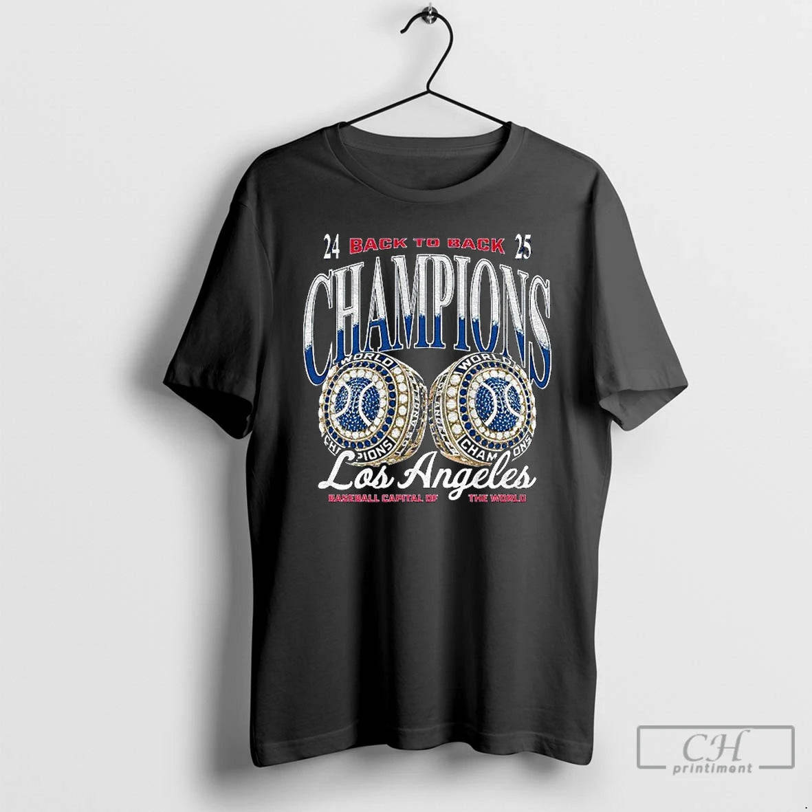 Classic Los Angeles Dodgers 2024 2025 Back To Back World Series Champions Ring T Shirts Hoodie, Sweatshirt | InkNestWear.com
