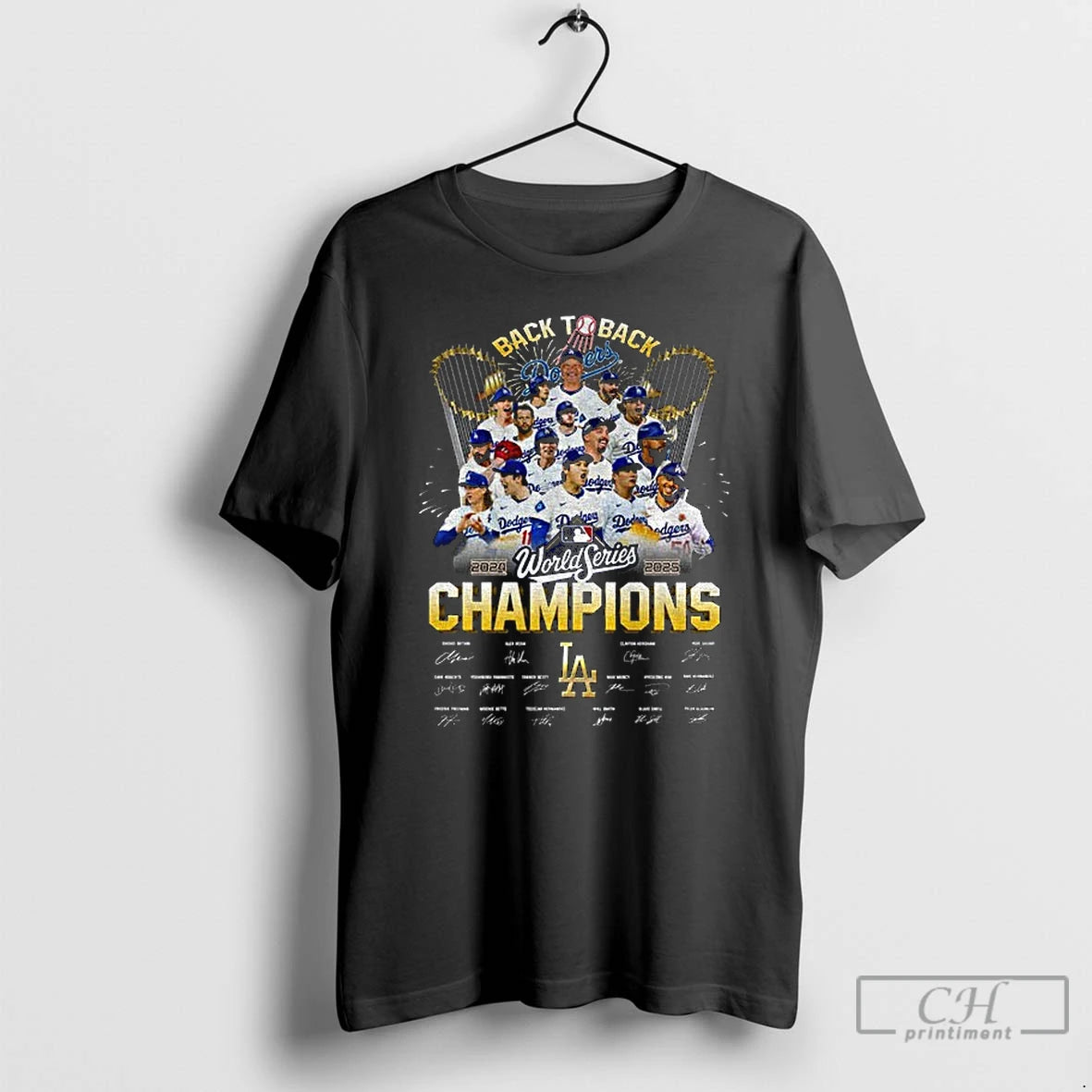 Classic Los Angeles Dodgers 2024 2025 Back To Back World Series Champs Signatures T Shirts Hoodie, Sweatshirt