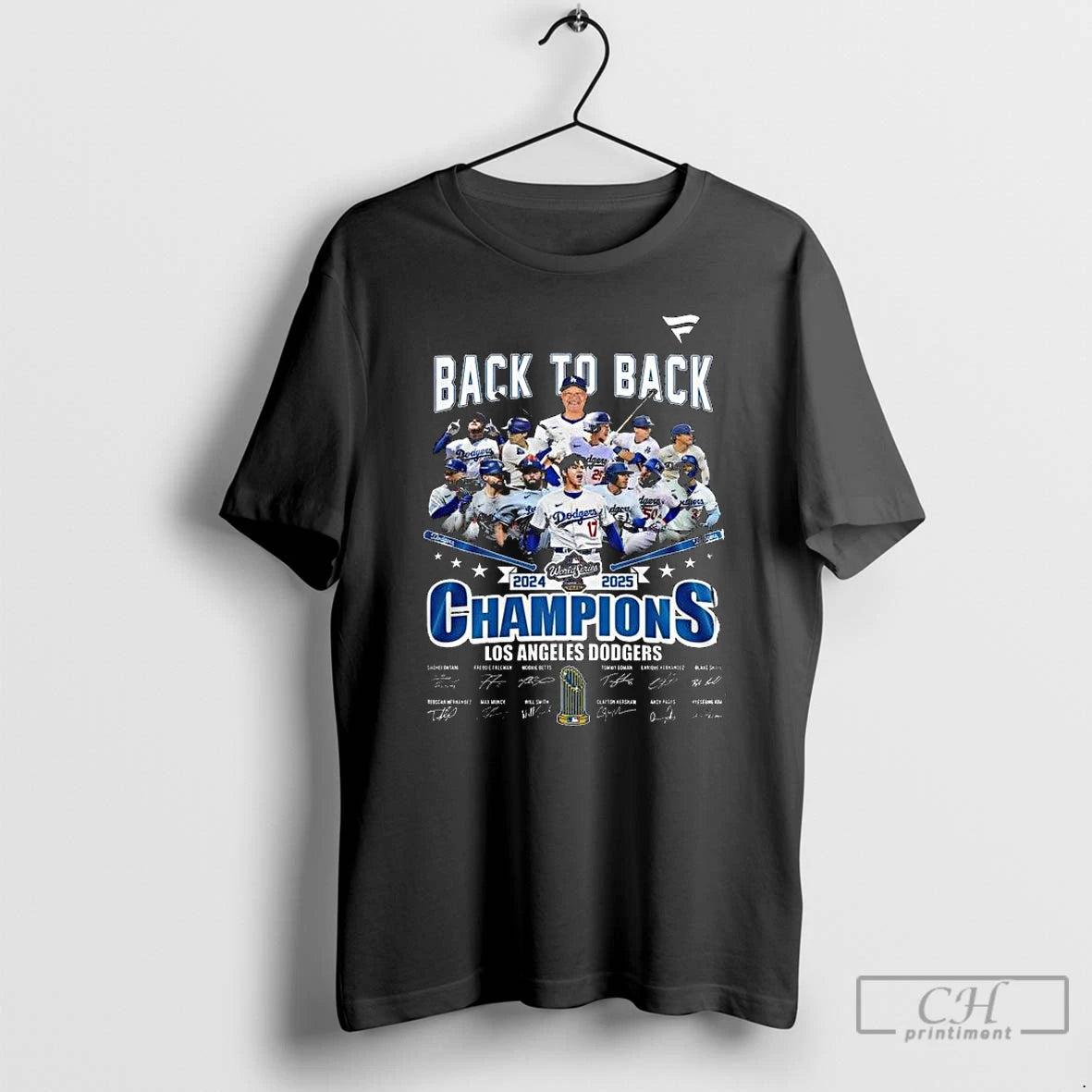 Classic Los Angeles Dodgers 2025 World Series Back To Back Champions Signatures Long Sleve T-Shirts, Hoodie, Sweatshirt