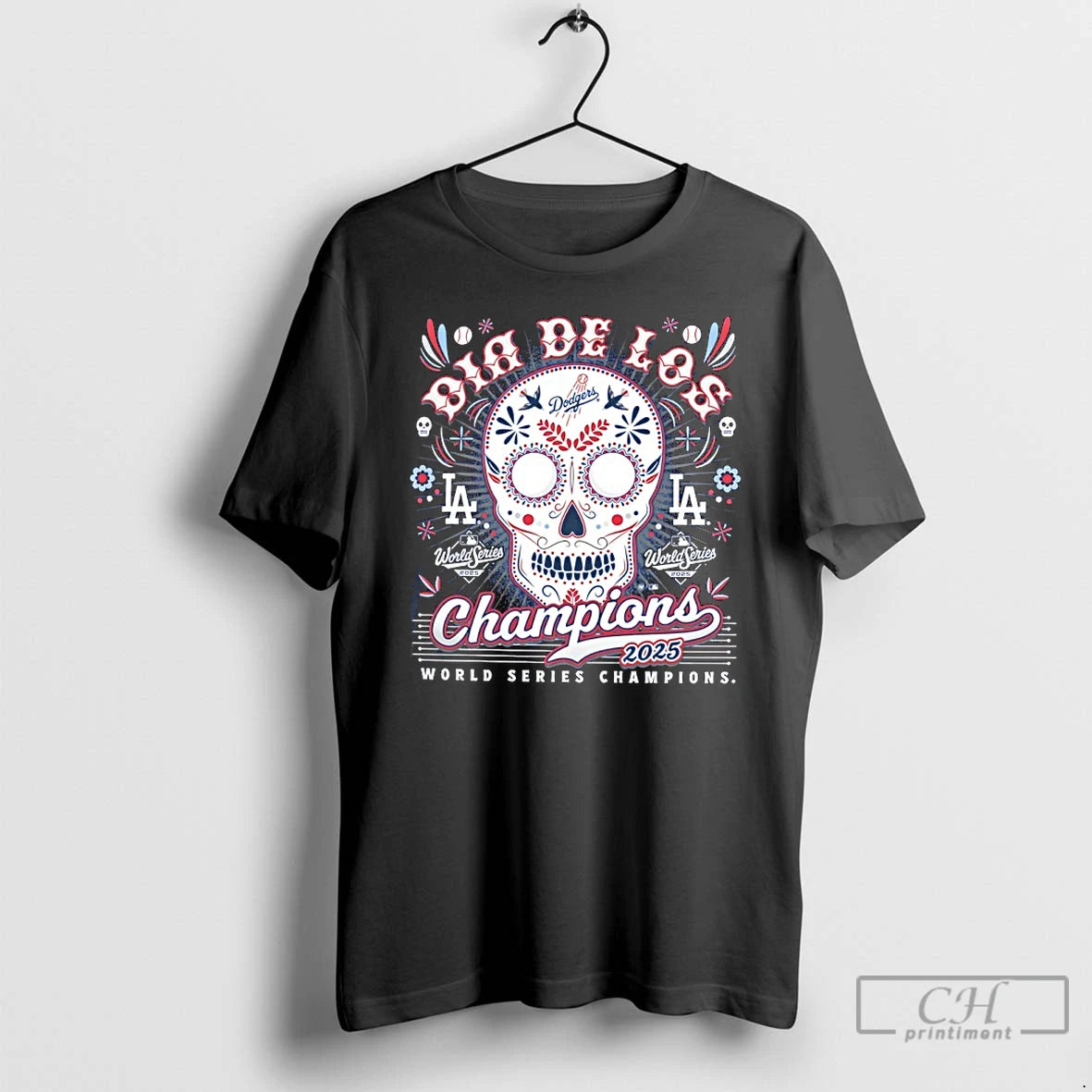 Classic Los Angeles Dodgers 2025 World Series Champions Dia De Los Skull T Shirts Hoodie, Sweatshirt | InkNestWear.com