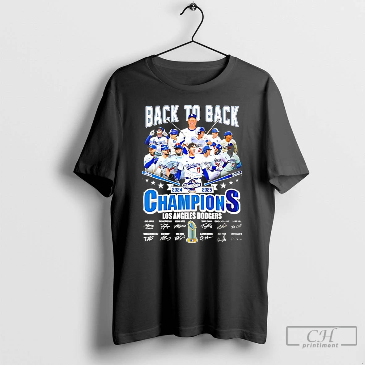 Classic Los Angeles Dodgers 2025 World Series Champions Back2back Signatures T Shirts Hoodie, Sweatshirt | InkNestWear.com