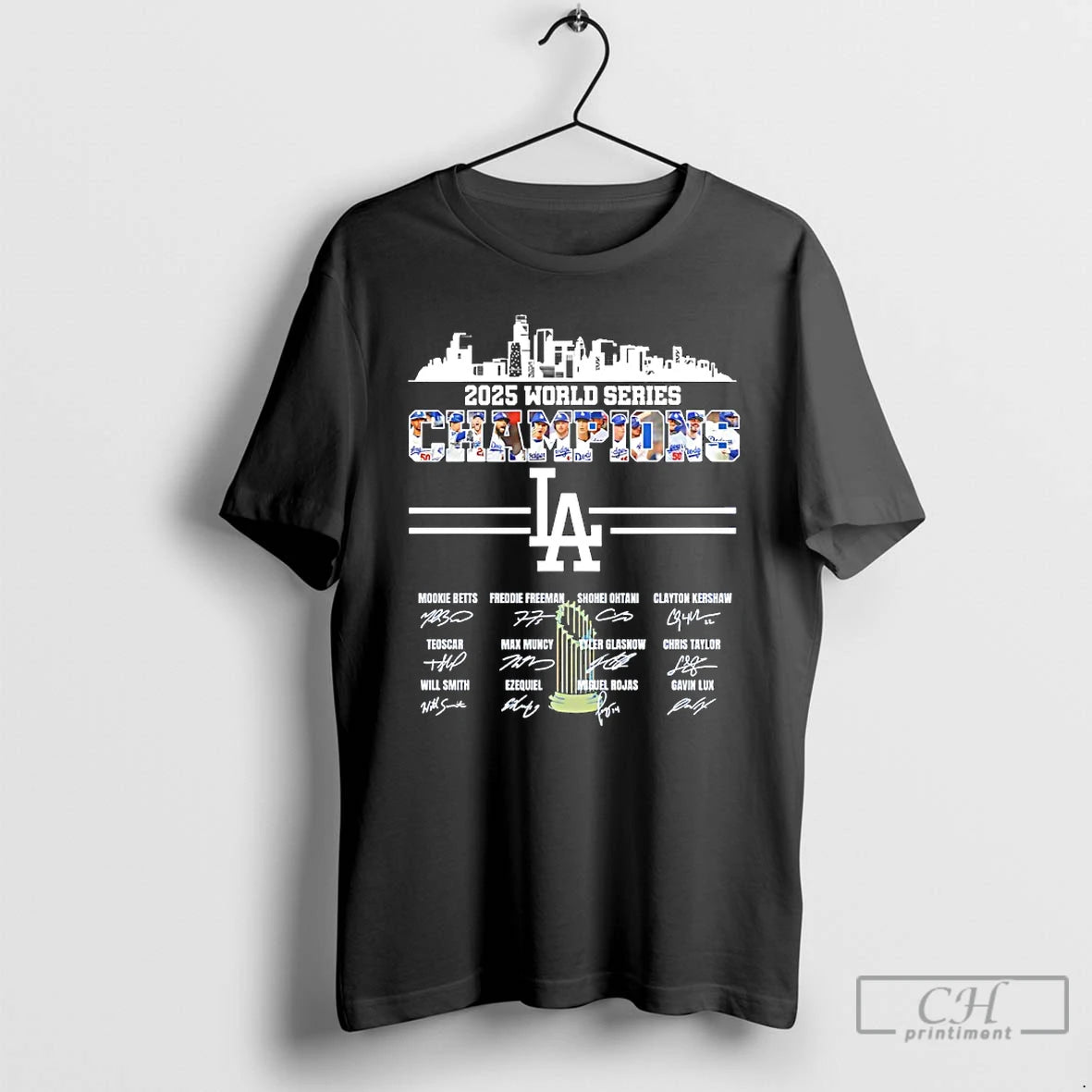 Classic Los Angeles Dodgers 2025 World Series Champions Team Name Signature T Shirts Hoodie, Sweatshirt | InkNestWear.com