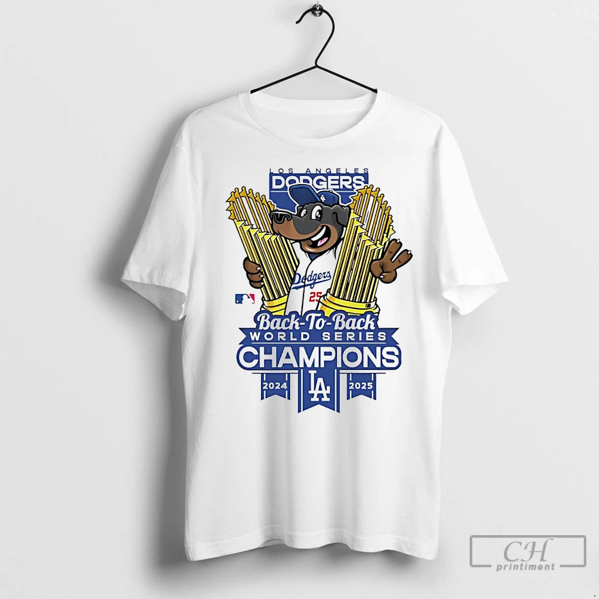 Classic Los Angeles Dodgers 2025 Back To Back World Series Champions Mascot Trophy T-Shirts, Hoodie, Sweatshirt