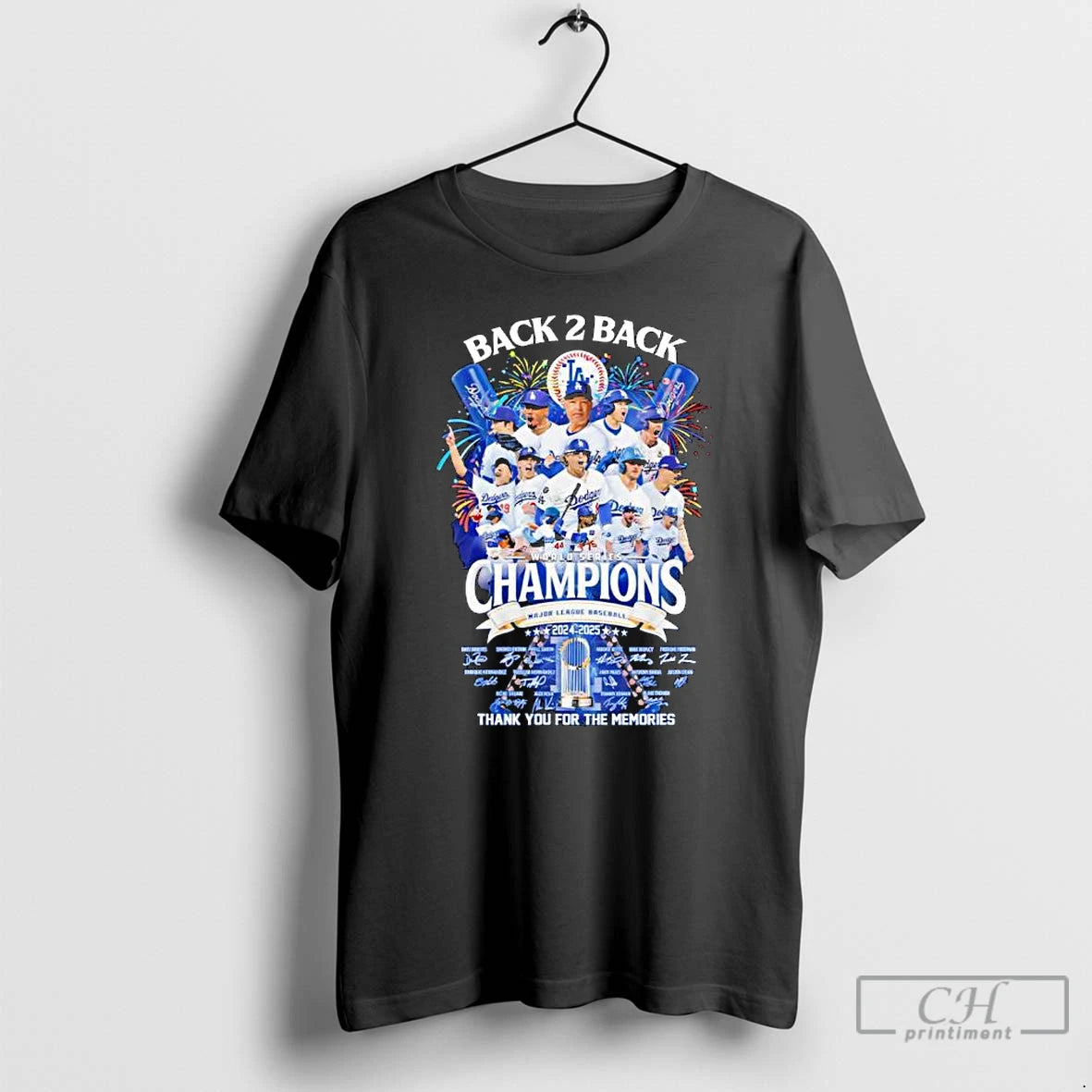Classic Los Angeles Dodgers Back 2 Back World Series Champions Thank You For The Memories T-Shirts, Hoodie, Sweatshirt