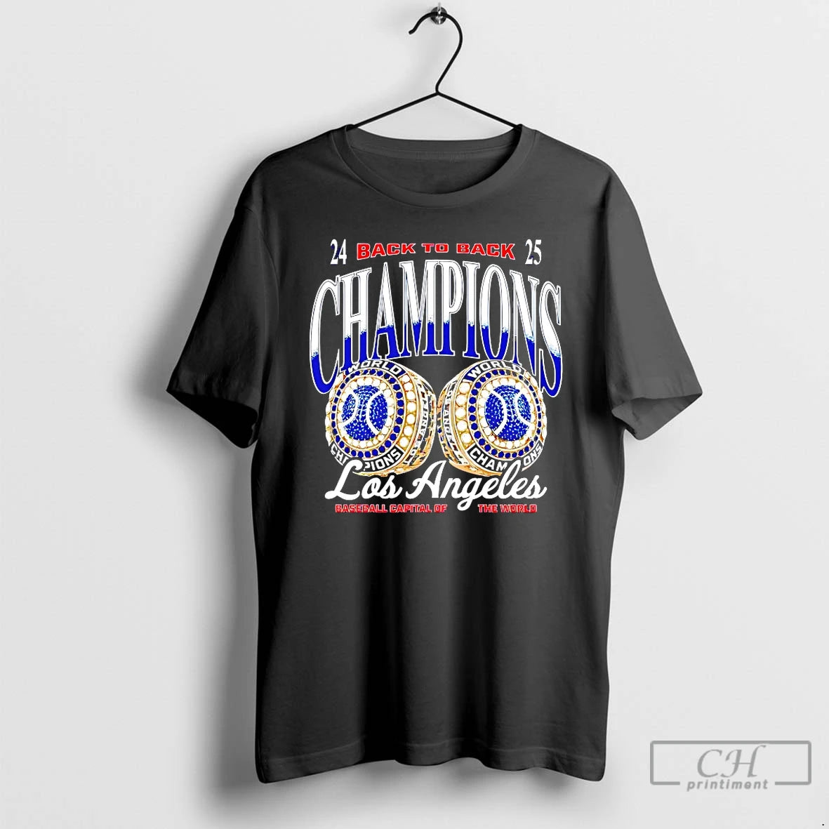 Classic Los Angeles Dodgers Back To Back 2024 2025 World Baseball Champions Rings T Shirts Hoodie, Sweatshirt
