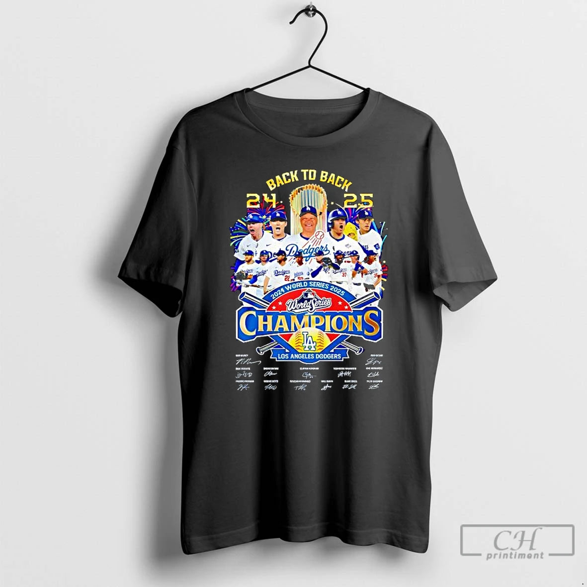 Classic Los Angeles Dodgers Back To Back World Series Champions Signatures T Shirts Hoodie, Sweatshirt | InkNestWear.com