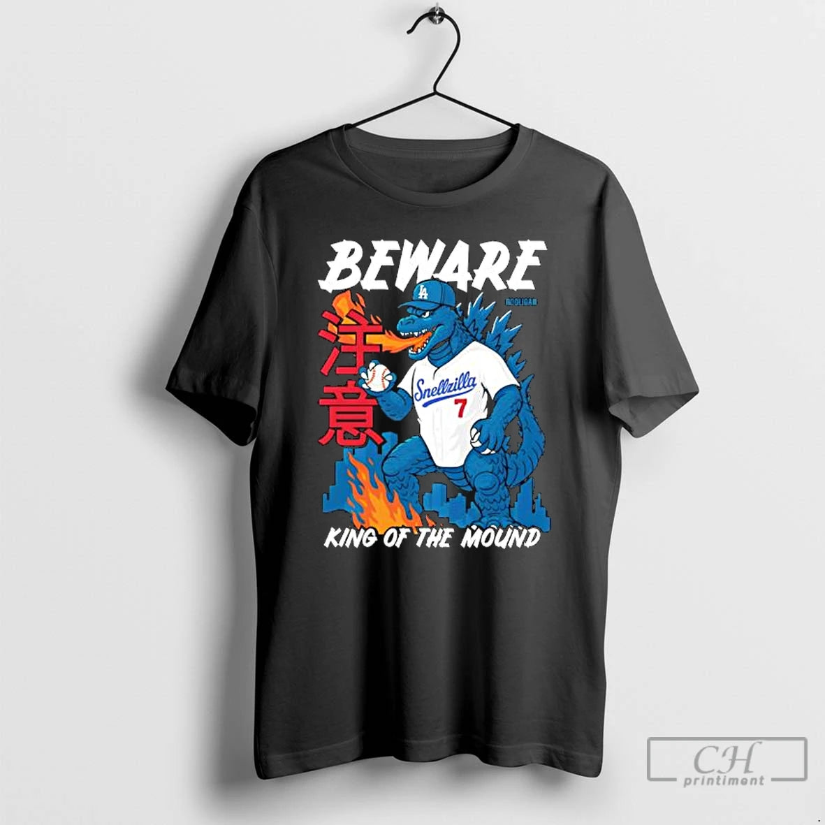 Classic Los Angeles Dodgers Hooligan La Snellzilla Beware King Of The Mound T Shirts Hoodie, Sweatshirt | InkNestWear.com