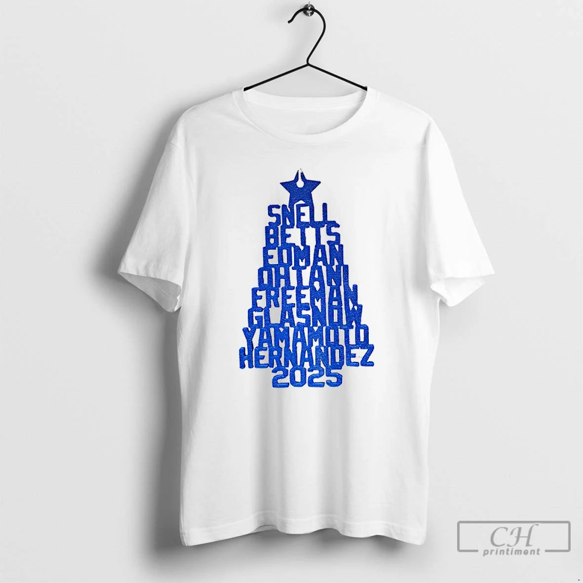 Classic Los Angeles Dodgers Mlb Baseball Snell Betts Freeman Ohtani Freeman Glasnow Christmas Tree 2025 T-Shirts, Hoodie,...