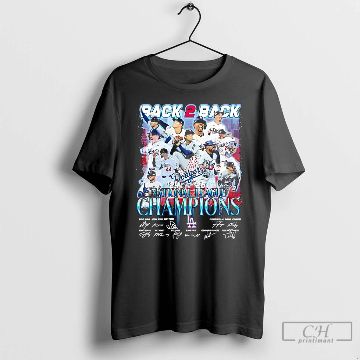 Classic Los Angeles Dodgers Back 2 Back National League Champions Team Players T Shirts Hoodie, Sweatshirt | InkNestWear.com