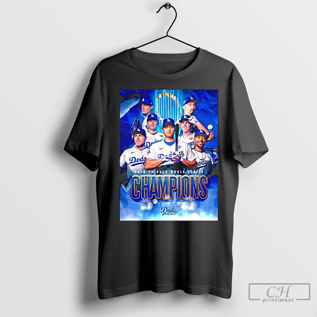 Classic Los Angeles Dodgers Back To Back World Series Champions Dade T-Shirts, Hoodie, Sweatshirt | InkNestWear.com