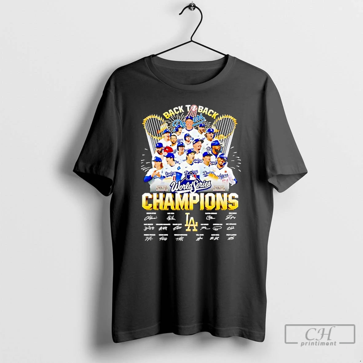 Classic Los Angeles Dodgers Team Back To Back World Series Champions Signatures T Shirts Hoodie, Sweatshirt | InkNestWear.com