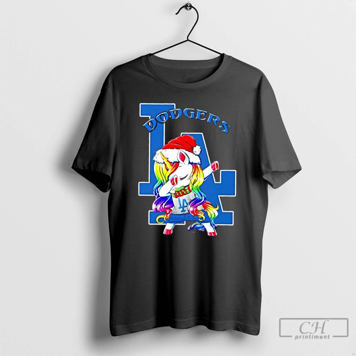 Classic Los Angeles Dodgers X Unicorn Santa Hat Dabbing Merry Christmas T Shirts Hoodie, Sweatshirt | InkNestWear.com