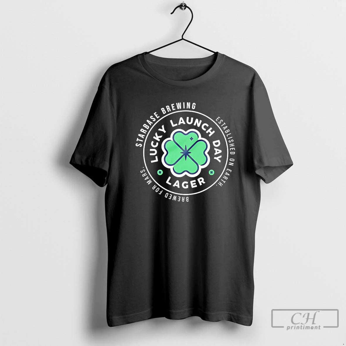 Classic Lucky Launch Day Lager Starbase Brewing T Shirts Hoodie, Sweatshirt | InkNestWear.com