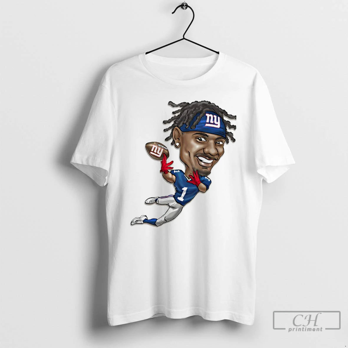 Classic Malik Nabers New York Giants Caricature T-Shirts, Hoodie, Sweatshirt | InkNestWear.com