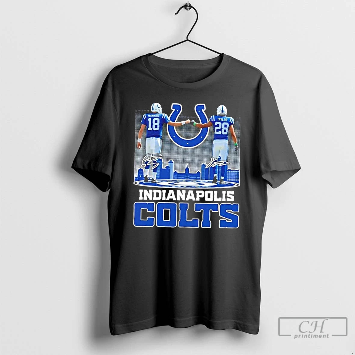 Classic Manning X Taylor Indianapolis Colts Football Skyline T Shirts Hoodie, Sweatshirt | InkNestWear.com