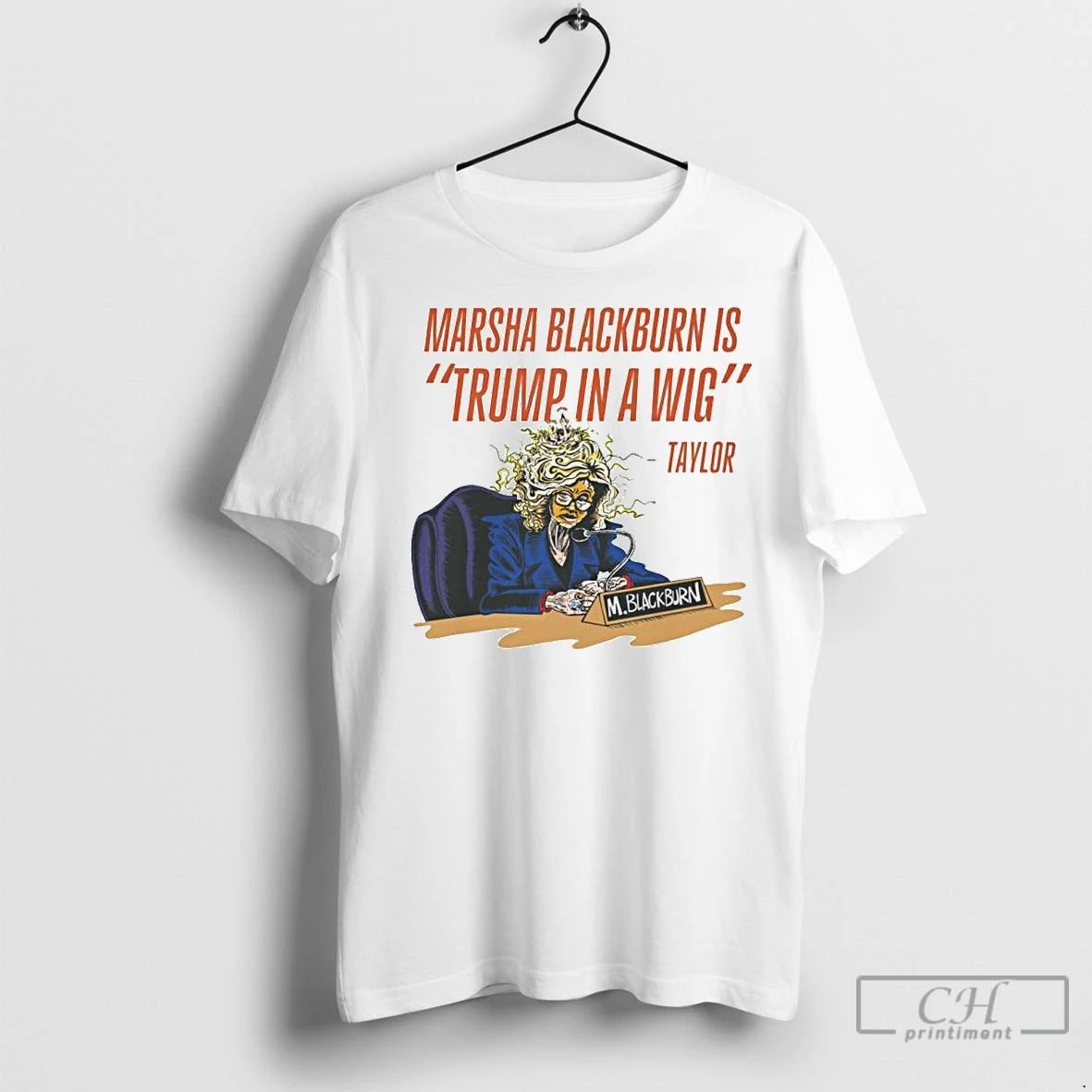 Classic Marsha Blackburn Is Trump In A Wig Ornaments T-Shirts, Hoodie, Sweatshirt | InkNestWear.com