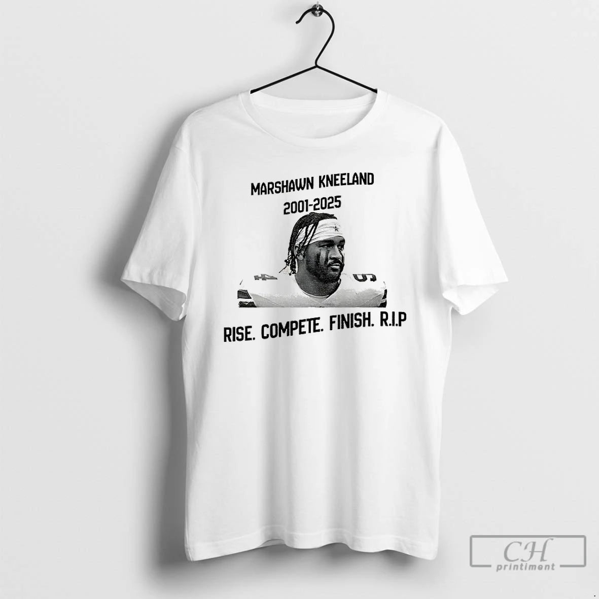 Classic Marshawn Kneeland Football 2001 2025 Rise Compete Finish Rip T-Shirts, Hoodie, Sweatshirt