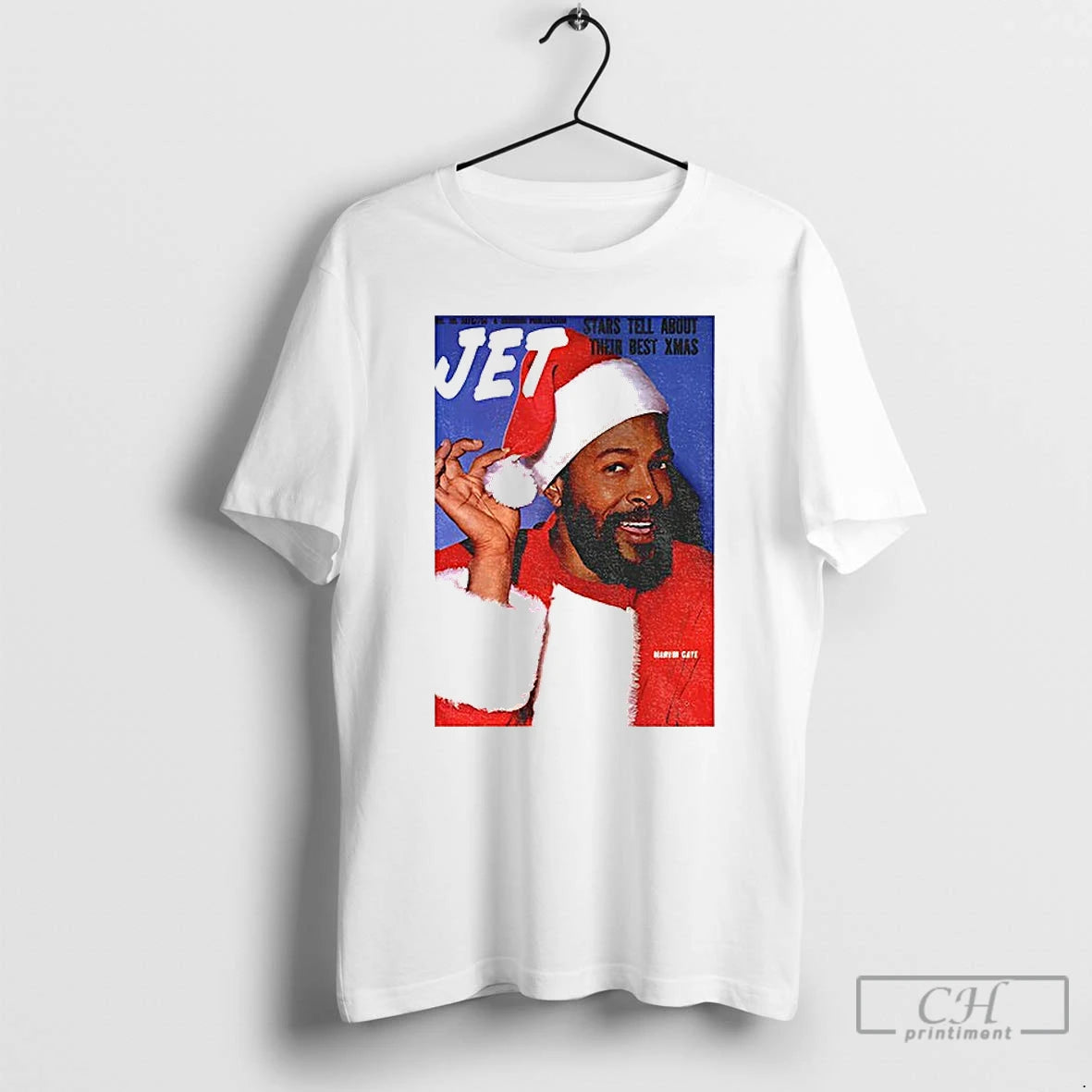 Classic Marvin Gaye Black Santa Christmas Jet Magazine Cover T-Shirts, Hoodie, Sweatshirt | InkNestWear.com