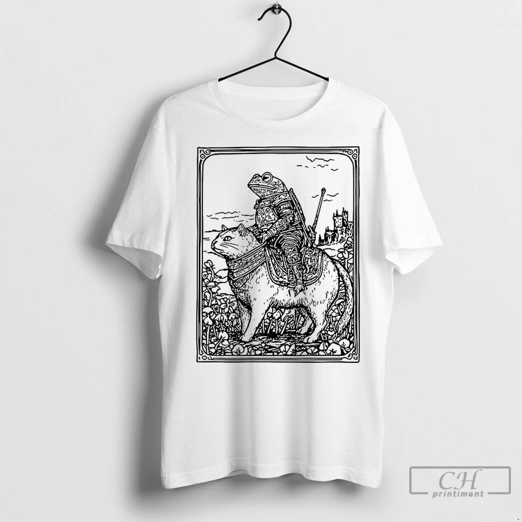 Classic Medieval Frog Knight On Cat T-Shirts, Hoodie, Sweatshirt | InkNestWear.com
