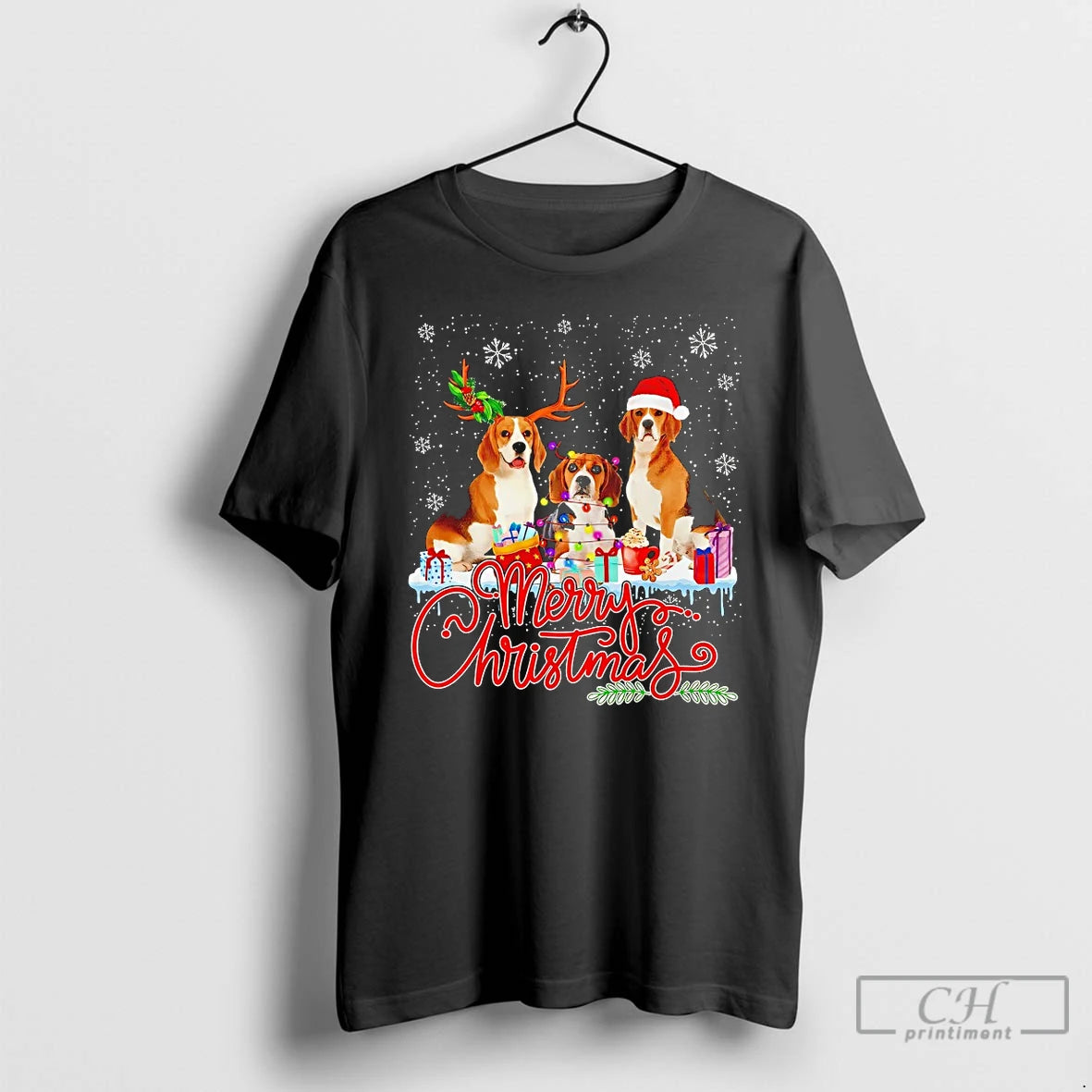 Classic Merry Christmas Beagle T Shirts Hoodie, Sweatshirt | InkNestWear.com