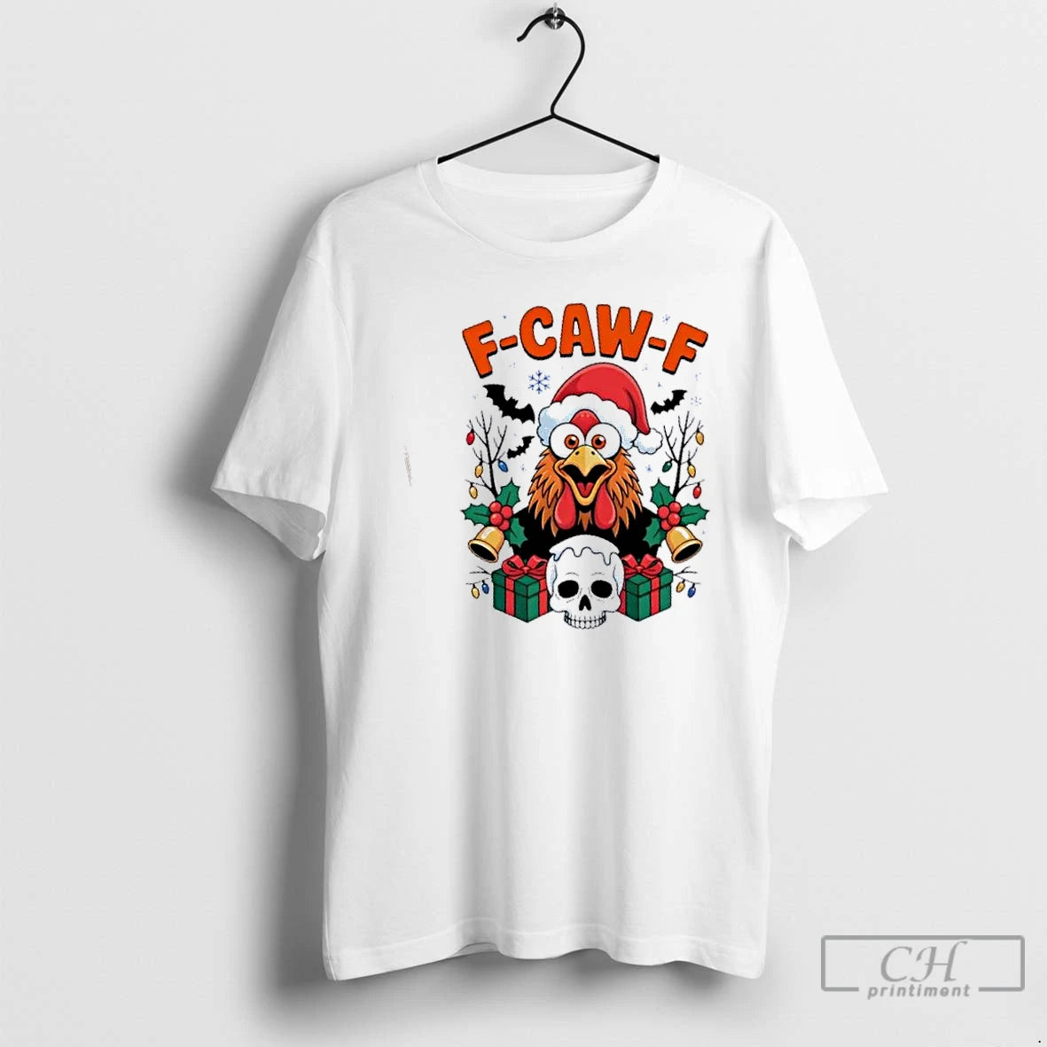 Classic Merry Christmas F Caw F Chicken Spooky Skull T Shirts Hoodie, Sweatshirt | InkNestWear.com