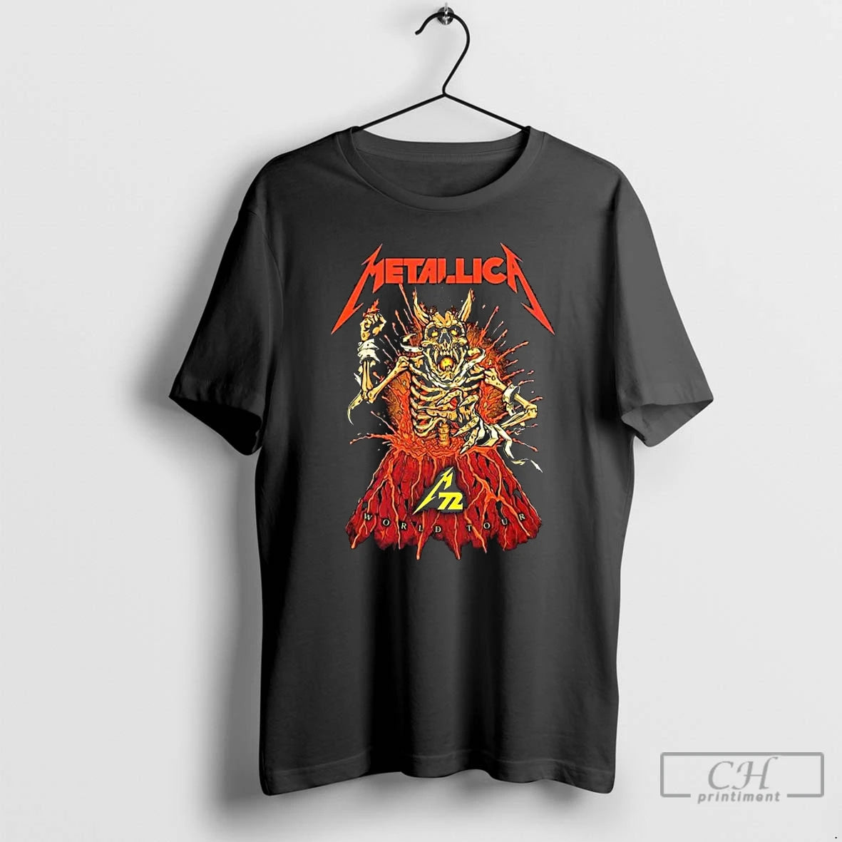 Classic Metallica M72 World Tour Australia And New Zealand 2025 Fancards Feat Metallica Skeleton In T-Shirts, Hoodie,...