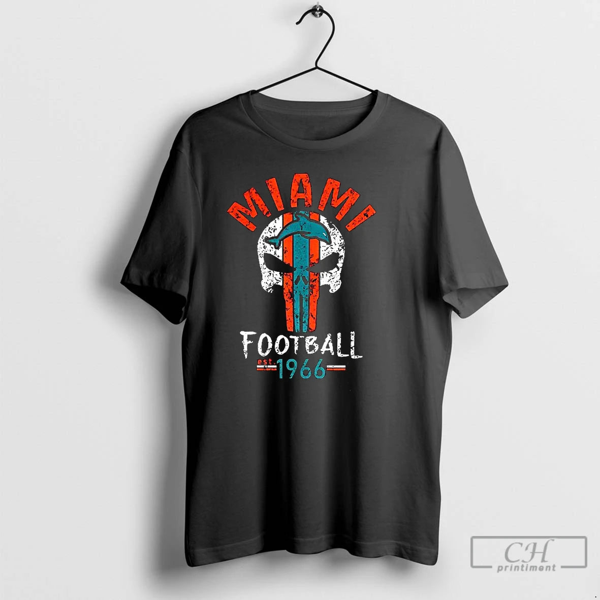 Classic Miami Dolphins Football Est 1966 Skull Logo T Shirts Hoodie, Sweatshirt | InkNestWear.com