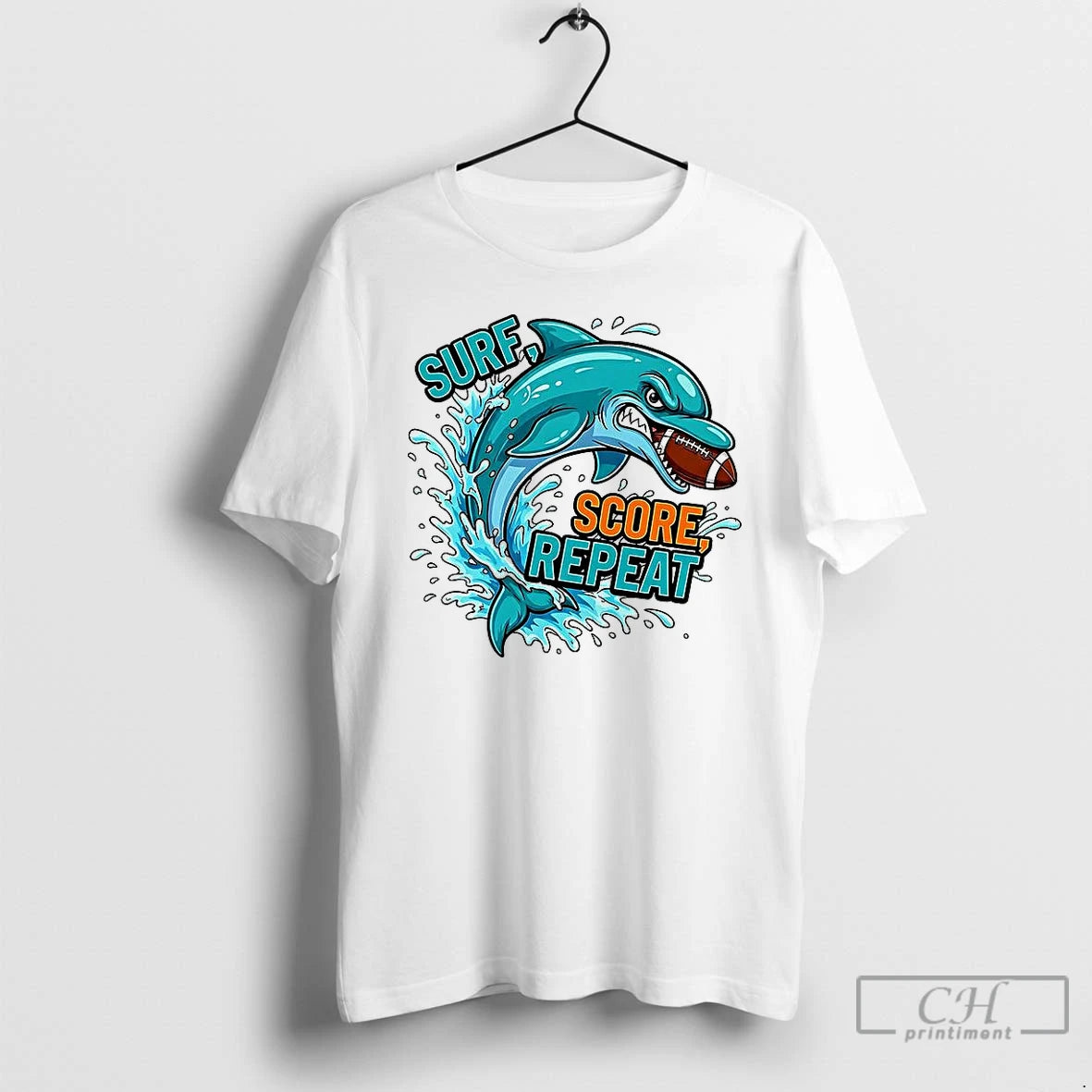 Classic Miami Dolphins Football Surf Score Repeat Mascot T Shirts Hoodie, Sweatshirt | InkNestWear.com