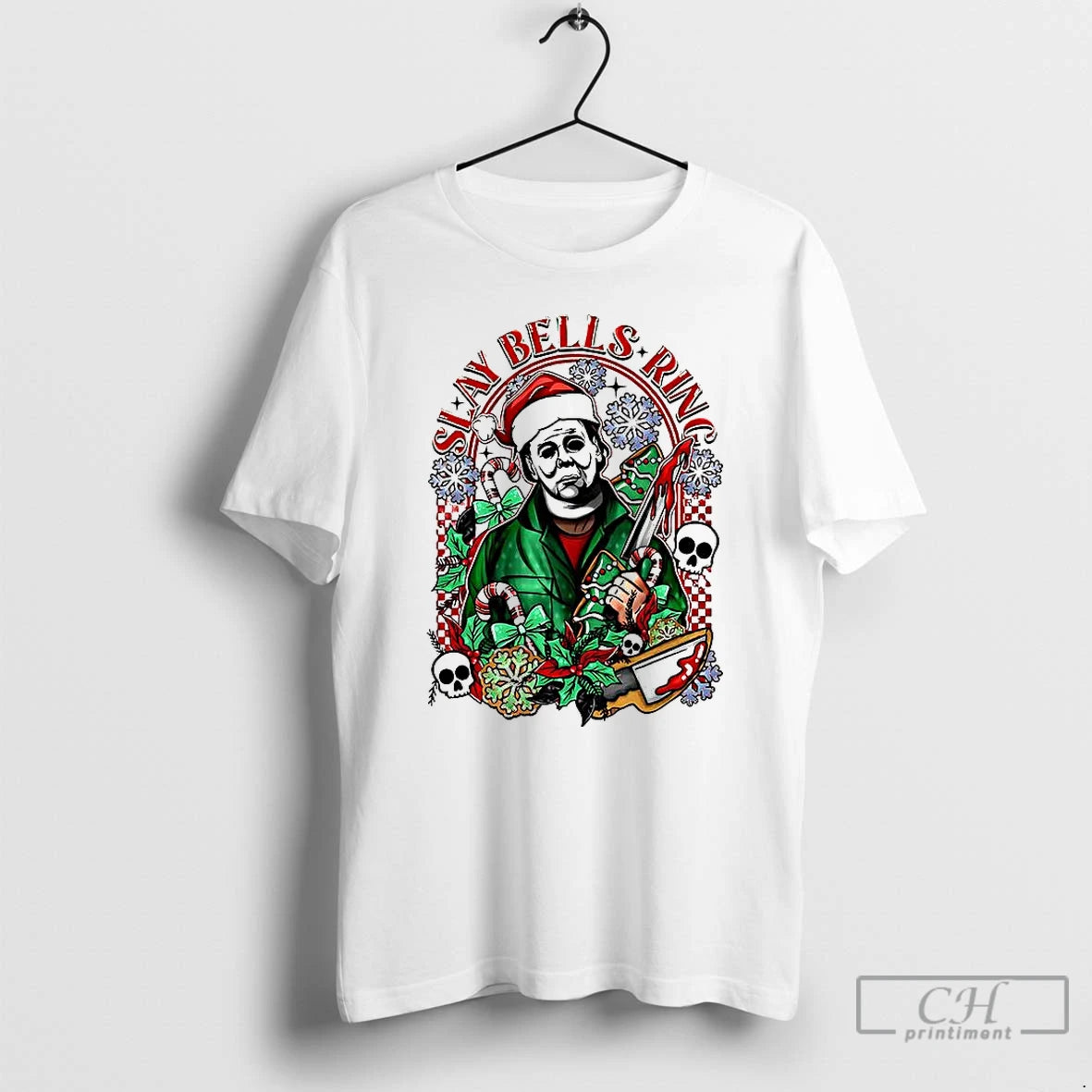 Classic Michael Myers Slay Bells Ring Merry Christmas T Shirts Hoodie, Sweatshirt | InkNestWear.com