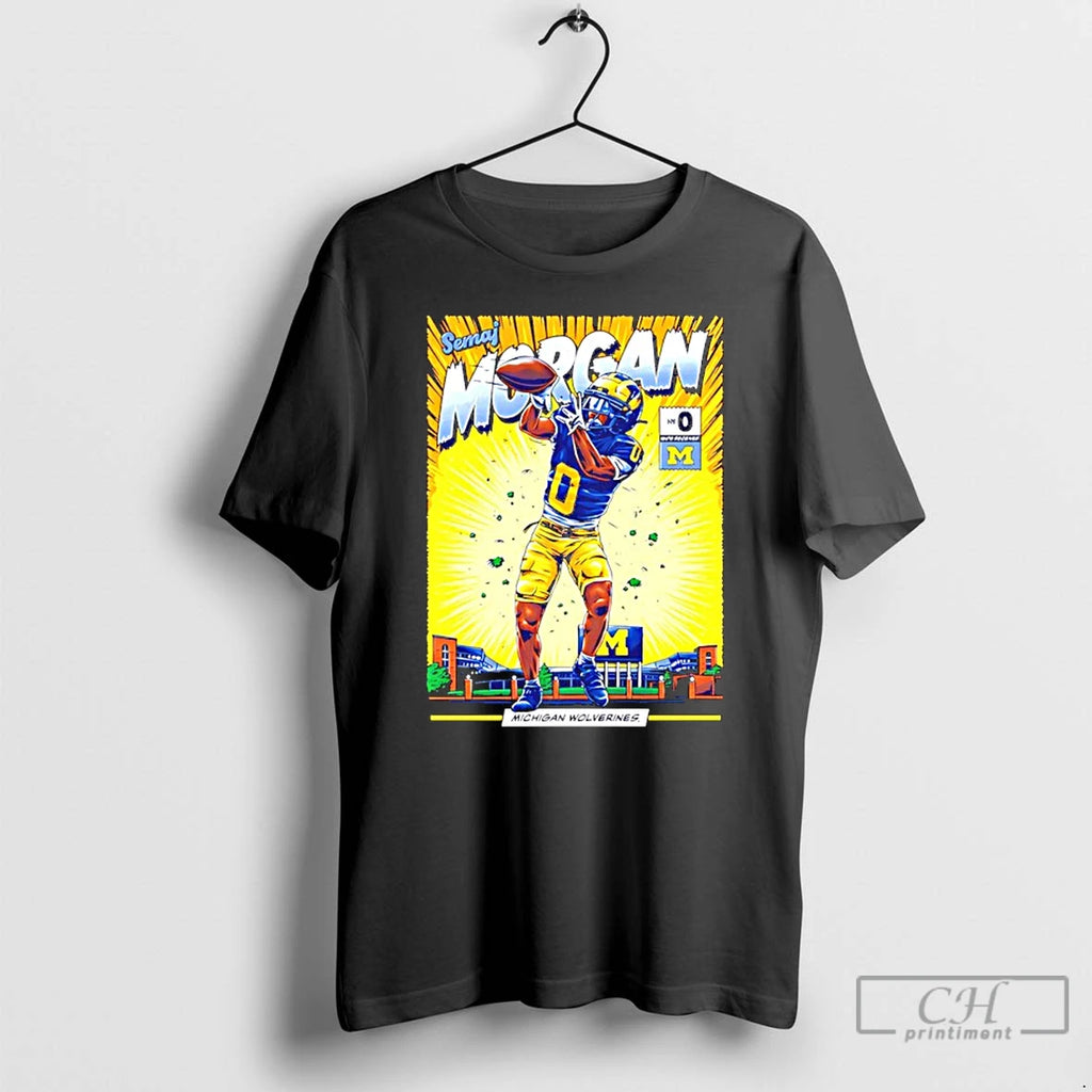 Classic Michigan Wolverines Semaj Morgan No 0 Comic T Shirts Hoodie, Sweatshirt | InkNestWear.com
