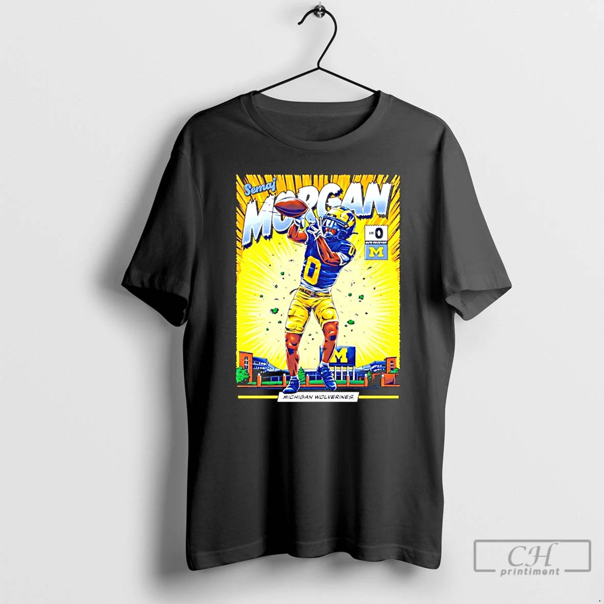 Classic Michigan Wolverines Semaj Morgan No 0 Comic T Shirts Hoodie, Sweatshirt | InkNestWear.com