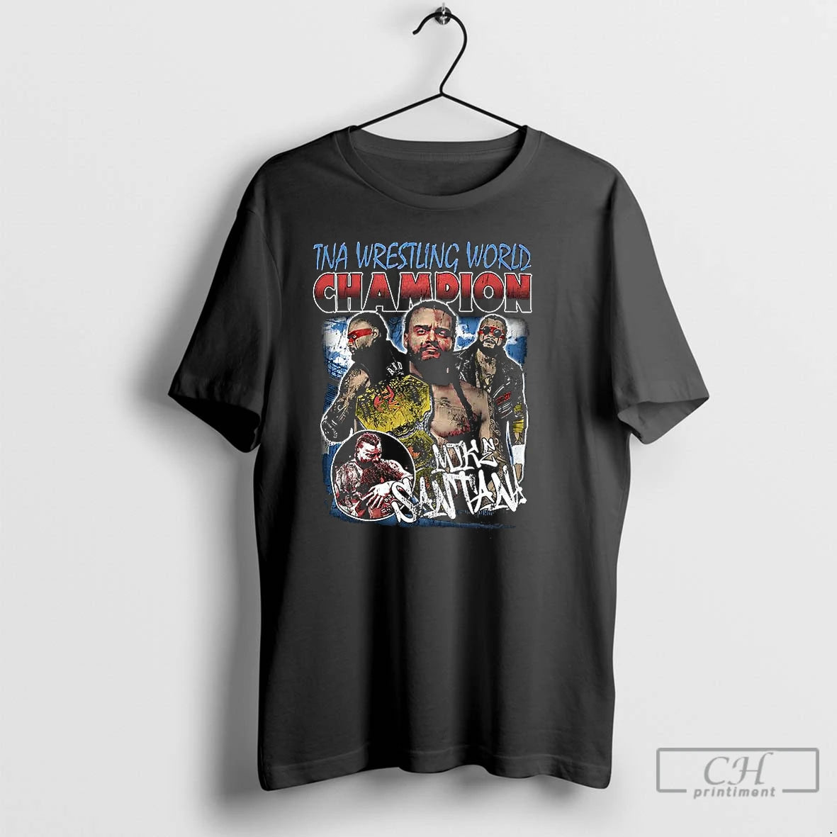 Classic Mike Santan Tna Wrestling World Champion Vintage Collage T Shirts Hoodie, Sweatshirt | InkNestWear.com