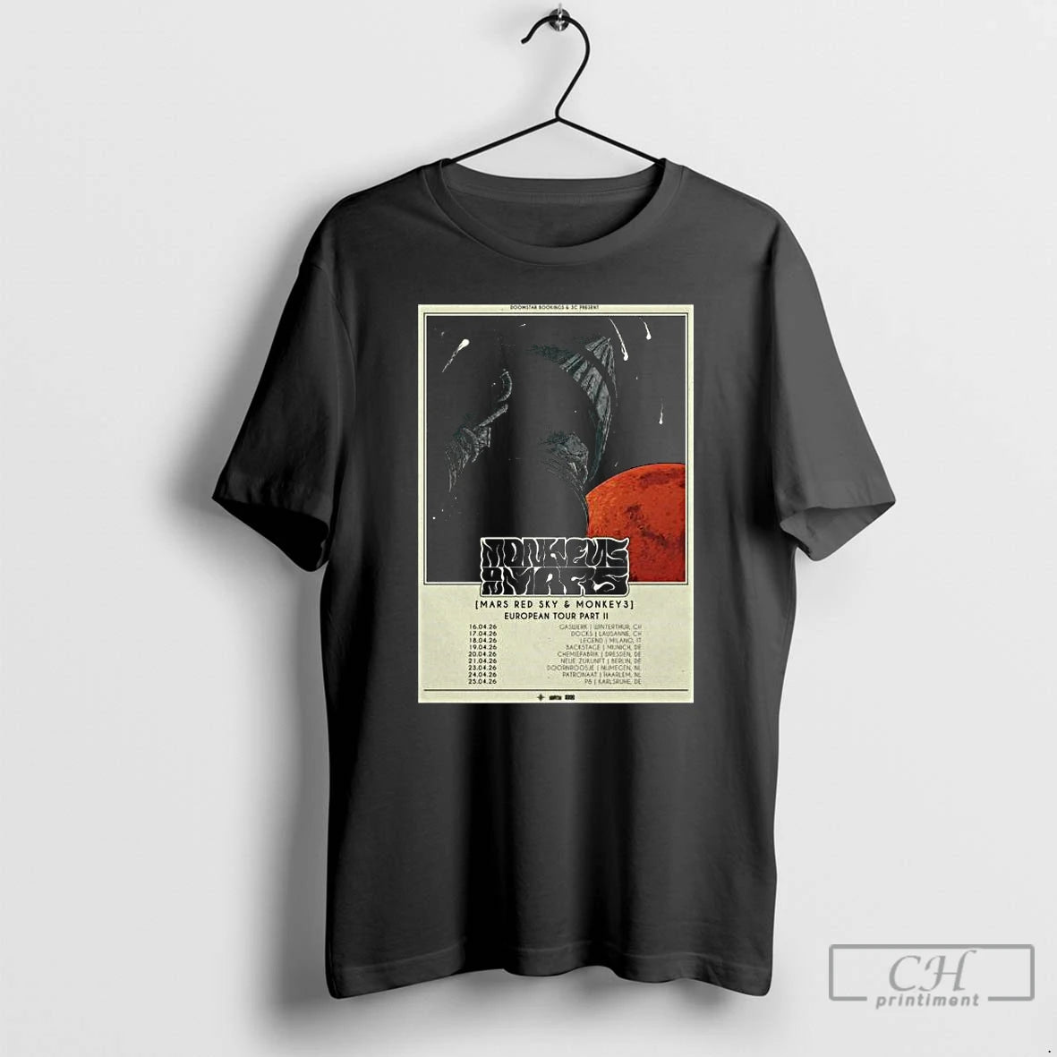 Classic Monkey3 And Mars Red Sky European Tour 2026 Long Sleve T Shirts Hoodie, Sweatshirt | InkNestWear.com