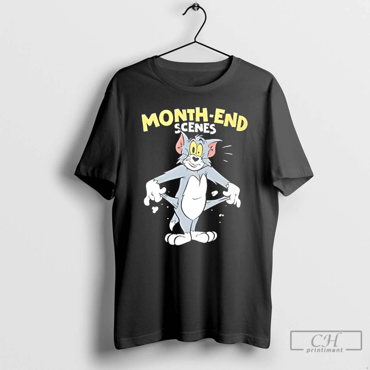 Classic Month End Scenes Funny Cartoon Cat T Shirts Hoodie, Sweatshirt | InkNestWear.com